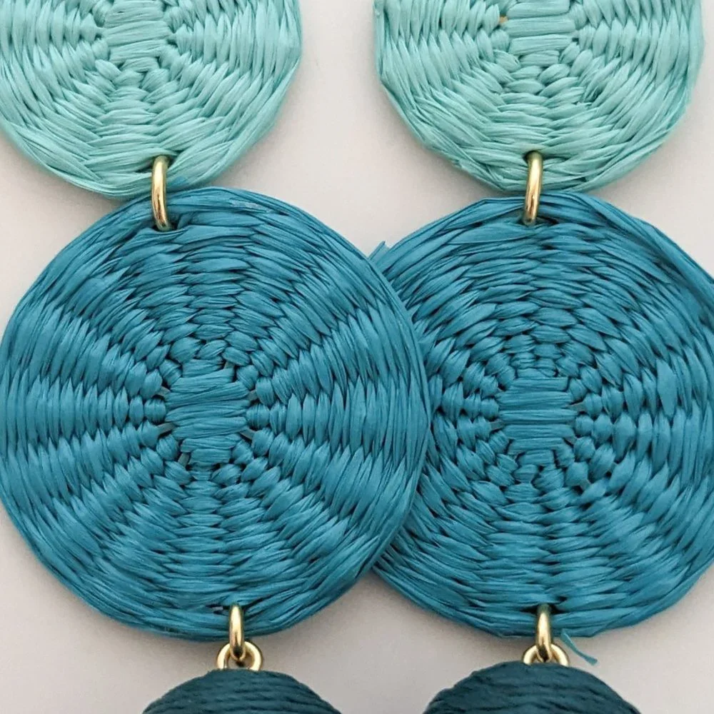 J.Crew Triple-Drop Raffia Earrings - Picture 3 of 6